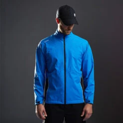 Ping Sensor Dry Waterproof Golf Jacket 7 Ping Sensor Dry Waterproof Golf Jacket -FootJoy || Callaway || Ping Sales Ping AW22 Sensor Dry Waterproof Jacket PO3490 FBB WJPIN066 French Blue Black Model 1