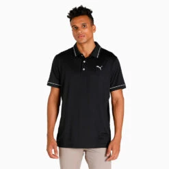Puma Cloudspun Monarch Golf Polo Shirt -FootJoy || Callaway || Ping Sales Puma AW22 Cloudspun Monarch Polo 530991 01 SHPUM642 Black Heather High Rise Model 1