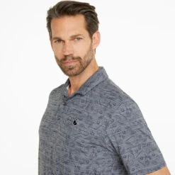 Puma AP Cloudspun King Golf Polo Shirt -FootJoy || Callaway || Ping Sales Puma SS22 AP King Cloudspun Polo Shirt 535505 01 Code SHPUM631 L Navy Blazer Heathe Model 2