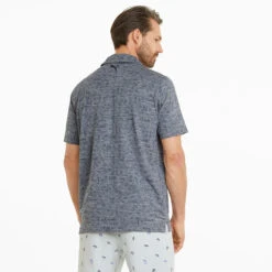 Puma AP Cloudspun King Golf Polo Shirt -FootJoy || Callaway || Ping Sales Puma SS22 AP King Cloudspun Polo Shirt 535505 01 Code SHPUM631 L Navy Blazer Heathe Model 3