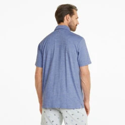 Puma AP Cloudspun King Golf Polo Shirt -FootJoy || Callaway || Ping Sales Puma SS22 AP King Cloudspun Polo Shirt 535505 02 Code SHPUM632 L Lavender Pop Heather Model 3