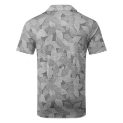 Puma Cloudspun Leaflet Golf Polo Shirt -FootJoy || Callaway || Ping Sales Puma SS22 Cloudspun Leaflet Polo 535445 01 SHPUM652 Quiet Shade Heather back