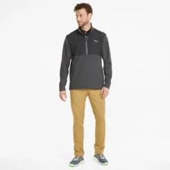 Puma Cloudspun WRMLBL Golf Popover -FootJoy || Callaway || Ping Sales Puma SS22 Cloudspun WRMLBL Golf Popover Puma Black 537066 01 SWPUM269 Model 2