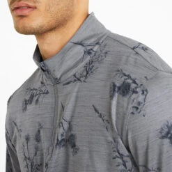 Puma Cloudspun Lowlands 1/4 Zip Golf Popover -FootJoy || Callaway || Ping Sales Puma Cloudspun Lowlands 1 4 Zip Golf Popover Quiet Shade Heather 537067 02 SWPUM258 Model 2