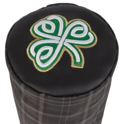 Titleist Barrel Leather Shamrock Driver Headcover 7 Titleist Barrel Leather Shamrock Driver Headcover -FootJoy || Callaway || Ping Sales Titleist Barrel Leather Performance Driver Cover Black Green 3