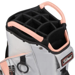 Titleist Cart 14 Lightweight Golf Cart Bag -FootJoy || Callaway || Ping Sales Titleist Cart 14 Lightweight Golf Cart Bag Grey Peach 4
