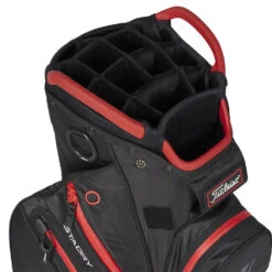 Titleist StaDry 14 Golf Cart Bag 7 Titleist StaDry 14 Golf Cart Bag -FootJoy || Callaway || Ping Sales Titleist StaDry 14 Golf Cart Bag Black Black Red 4