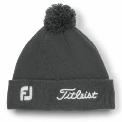 Titleist Tour Pom Pom Golf Beanie -FootJoy || Callaway || Ping Sales Titleist Tour Pom Pom Golf Beanie Charcoal White 4