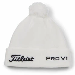 Titleist Tour Pom Pom Golf Beanie 6 Titleist Tour Pom Pom Golf Beanie -FootJoy || Callaway || Ping Sales Titleist Tour Pom Pom Golf Beanie White Black 3