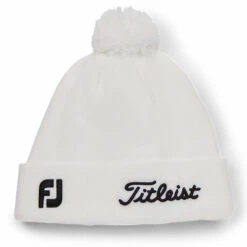 Titleist Tour Pom Pom Golf Beanie 7 Titleist Tour Pom Pom Golf Beanie -FootJoy || Callaway || Ping Sales Titleist Tour Pom Pom Golf Beanie White Black 4