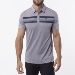 TravisMathew Private Dock Golf Polo Shirt 9 TravisMathew Private Dock Golf Polo Shirt -FootJoy || Callaway || Ping Sales Travis Mathew SS21 Private Dock Golf Polo Shirt 1MW149 SHTRA054 M Heather Medium Grey Model 1