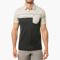 TravisMathew Salad Days Golf Polo Shirt -FootJoy || Callaway || Ping Sales Travis Mathew SS21 Salad Days Golf Polo Shirt 1MW110 SHTRA056 S Heather Light Grey Model 1