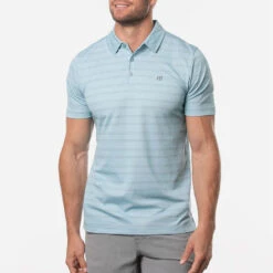 TravisMathew Tahoe Golf Polo Shirt -FootJoy || Callaway || Ping Sales Travis Mathew SS21 Tahoe Polo Shirt 1MW154 Code SHTRA034 M Heather Delphinium Model 1