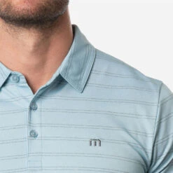 TravisMathew Tahoe Golf Polo Shirt -FootJoy || Callaway || Ping Sales Travis Mathew SS21 Tahoe Polo Shirt 1MW154 Code SHTRA034 M Heather Delphinium Model 2