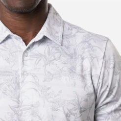 TravisMathew Stay On Target Golf Polo Shirt -FootJoy || Callaway || Ping Sales Travis Mathew SS21 Stay On Target Golf Polo Shirt 1MW104 Code SHTRA045 White Model 2