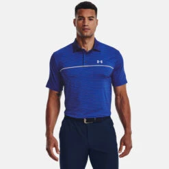 Under Armour Playoff 2.0 Hollen Stripe Golf Polo Shirt -FootJoy || Callaway || Ping Sales Under Armour AW22 Playoff 2.0 Hollen Stripe Polo Shirt 1327037 489 SHUND298 Bauhaus Blue Versa Blue Oxford Blue Model 1