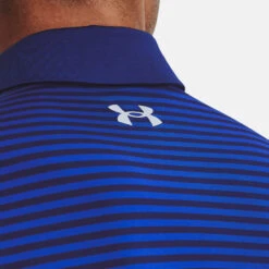 Under Armour Playoff 2.0 Hollen Stripe Golf Polo Shirt -FootJoy || Callaway || Ping Sales Under Armour AW22 Playoff 2.0 Hollen Stripe Polo Shirt 1327037 489 SHUND298 Bauhaus Blue Versa Blue Oxford Blue Model 2