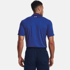 Under Armour Playoff 2.0 Hollen Stripe Golf Polo Shirt -FootJoy || Callaway || Ping Sales Under Armour AW22 Playoff 2.0 Hollen Stripe Polo Shirt 1327037 489 SHUND298 Bauhaus Blue Versa Blue Oxford Blue Model 3