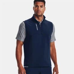 Under Armour Storm Daytona 1/2 Zip Golf Vest -FootJoy || Callaway || Ping Sales Under Armour AW22 Storm Daytona Vest Wind Top 1373408 408 WTUND092 Academy Academy Reflective Model 1