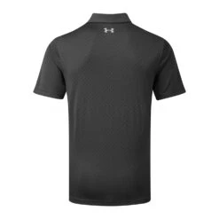 Under Armour Performance Printed Golf Polo Shirt -FootJoy || Callaway || Ping Sales Under Armour SS22 Performance Printed Golf Polo Shirt Jet Gray black Black 1361857 010 Back