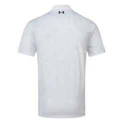 Under Armour Performance 3.0 Deuces Golf Polo Shirt -FootJoy || Callaway || Ping Sales Under Armour SS23 Performance 3.0 Deuces Polo Shirt 1377378 100 SHUND317 S White Starfruit Blue Mirage Back