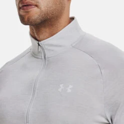 Under Armour Tech 2.0 1/2 Zip Golf Sweater -FootJoy || Callaway || Ping Sales Under Armour SS20 Tech 2.0 1 2 Zip Sweater 1328495 014 Code SWUND109 Halo Grey White model 2