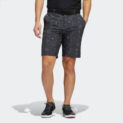 Adidas Ultimate 365 Flag Print Golf Shorts -FootJoy || Callaway || Ping Sales adidas SS22 Ultimate 365 Flag Print Golf Shorts HC5577 Black Grey Three White Model 1