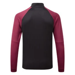 Adidas Colour Block 1/4 Zip Golf Sweater -FootJoy || Callaway || Ping Sales adidas SS22 Colour Block 1 4 Zip Golf Sweater HE5451 Black Legacy Burgundy Back
