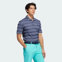 Adidas Two Colour Stripe Primegreen Golf Polo Shirt -FootJoy || Callaway || Ping Sales adidas SS22 Two Colour Stripe Primegreen Golf Polo Shirt HI5181 M SHADI658 Navy White Model 3