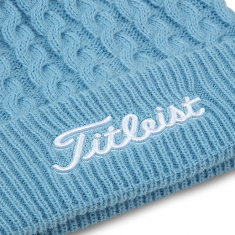 Titleist Cable Knit Pom Pom Golf Beanie 2 Titleist Cable Knit Pom Pom Golf Beanie - Image 2
