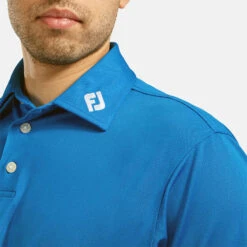 FootJoy Stretch Pique Solid Golf Polo Shirt -FootJoy || Callaway || Ping Sales footjoy pique ss shirt ath 91817 cobalt model 2